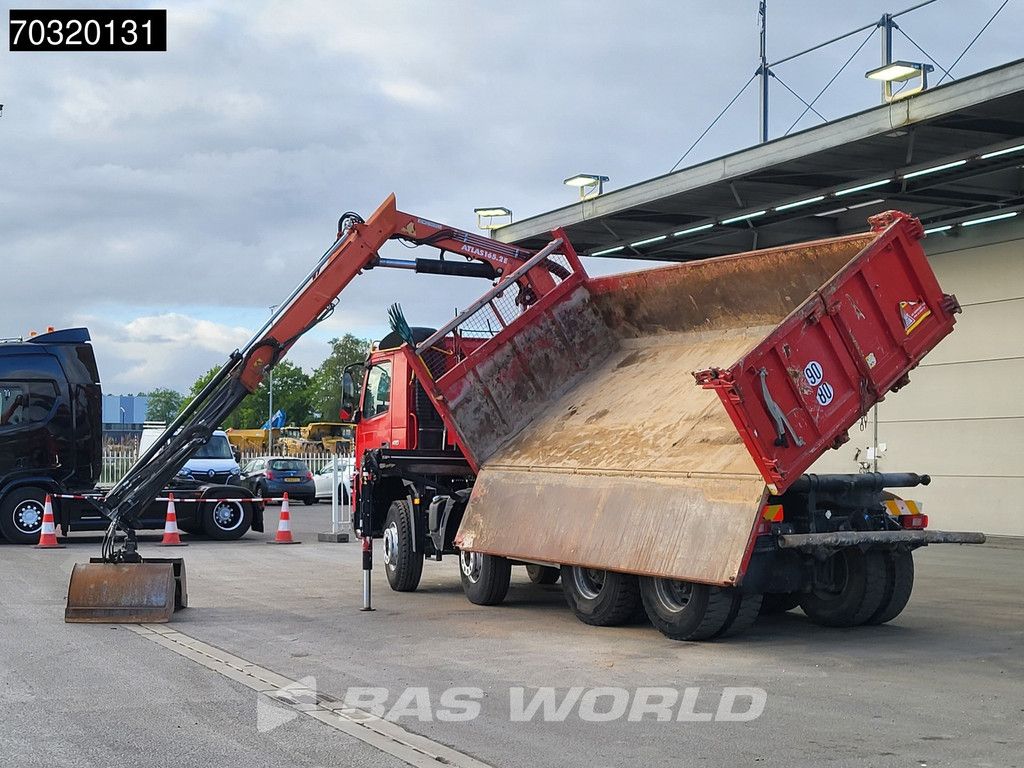 Volvo FMX 410 8X4 Atlas 165.2E- A2 Crane 10m3 2-way tipper Steel Suspension Big-Axle Euro 6