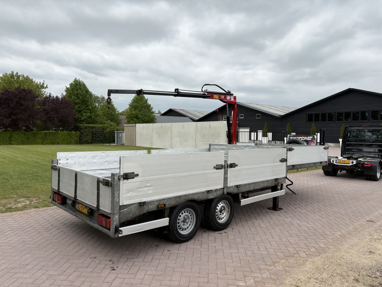 Be oplegger KUIPER 5.3 TON met aluminium luiken KRAAN