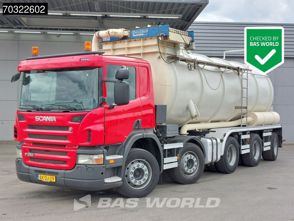 Scania P380 10X8 NL-Truck 10x8 Donaldson tipping Silo Steering axle Manual Euro 4