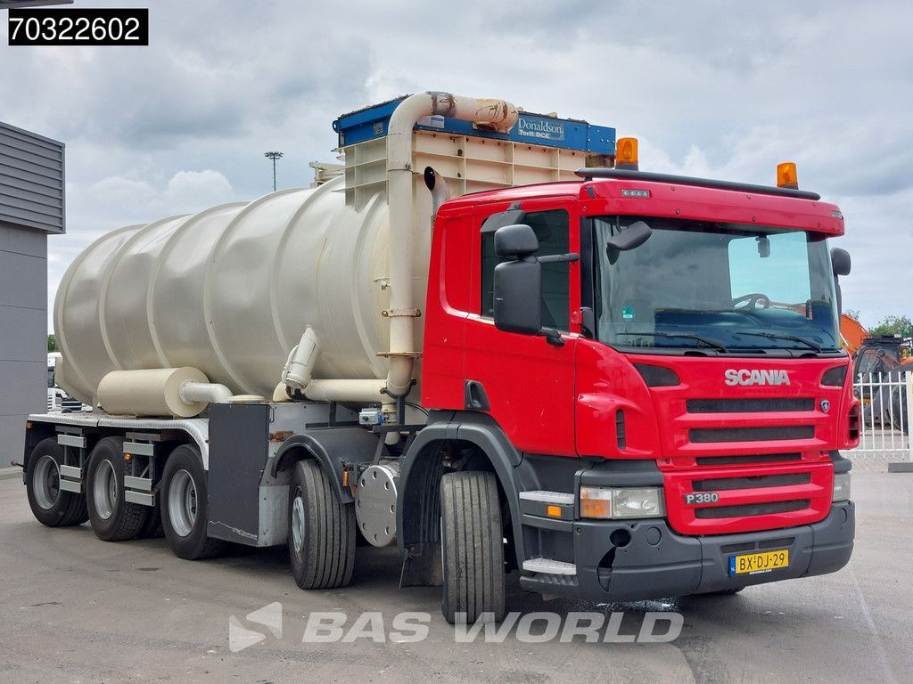 Scania P380 10X8 NL-Truck 10x8 Donaldson tipping Silo Steering axle Manual Euro 4