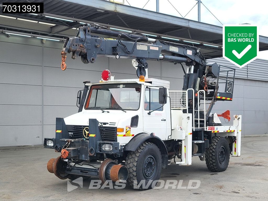 Mercedes U 1750L38 4X4 Unimog 4x4 Road-rail truck HIAB 260 AW Crane Manual