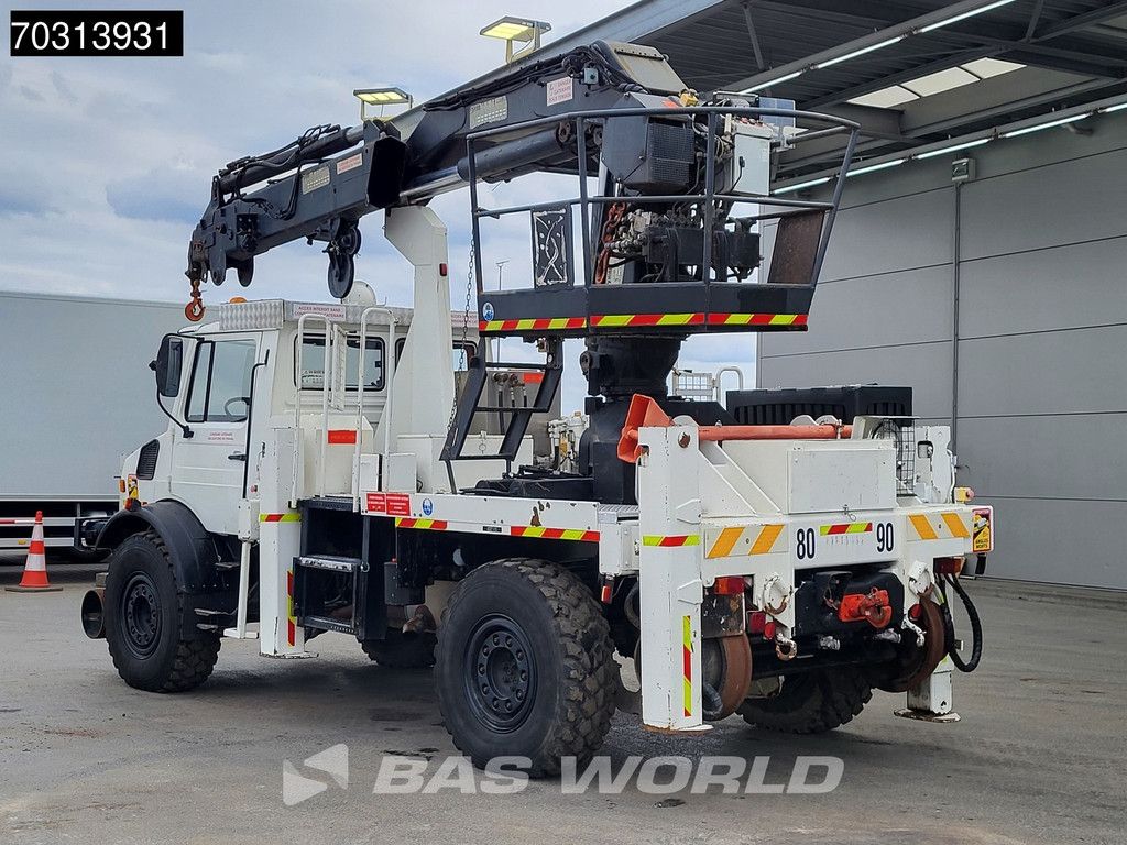 Mercedes U 1750L38 4X4 Unimog 4x4 Road-rail truck HIAB 260 AW Crane Manual