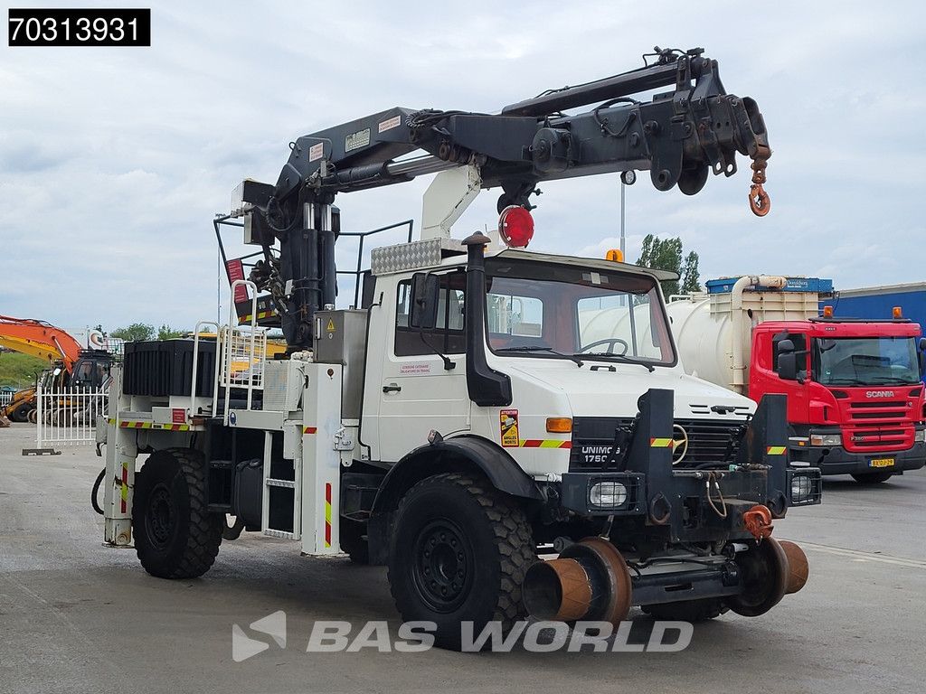 Mercedes U 1750L38 4X4 Unimog 4x4 Road-rail truck HIAB 260 AW Crane Manual