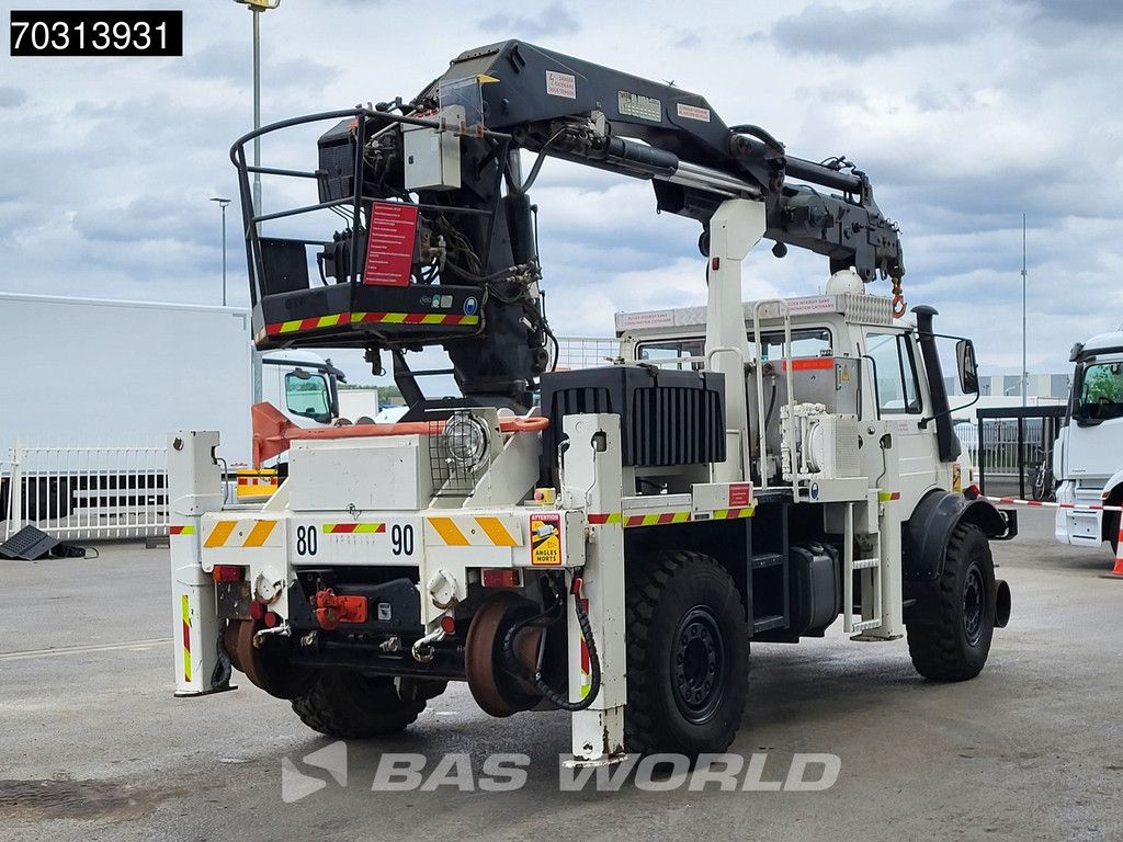 Mercedes U 1750L38 4X4 Unimog 4x4 Road-rail truck HIAB 260 AW Crane Manual