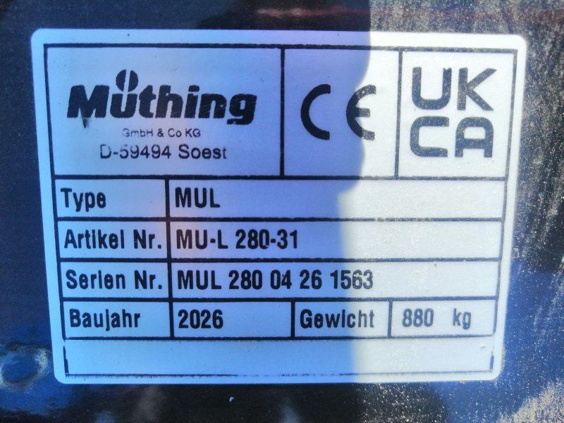 Müthing APIN SHARK Vario MUL 280-31 Front+ Heck Mulcher