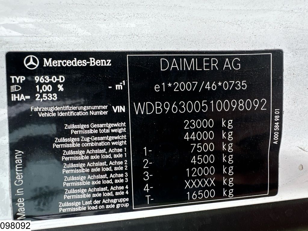Mercedes Actros 2343 6x2, EURO 6, Lohr, Retarder, Combi