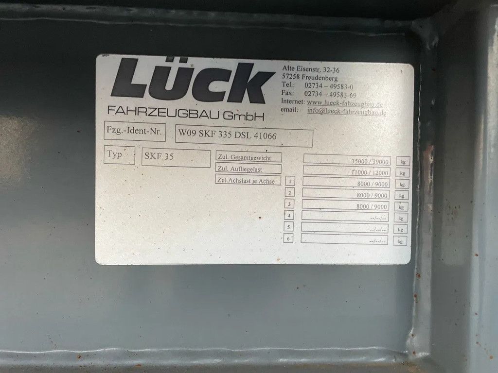 Lueck 50m3 Schrottkipper Hardox SAF Alcoa nieuwe APK tot 22-5-2026
