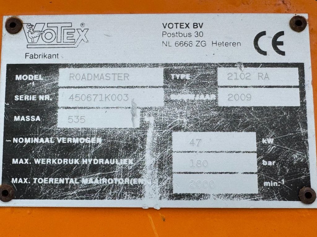 Votex 2102 RA Front Klepelmaaier