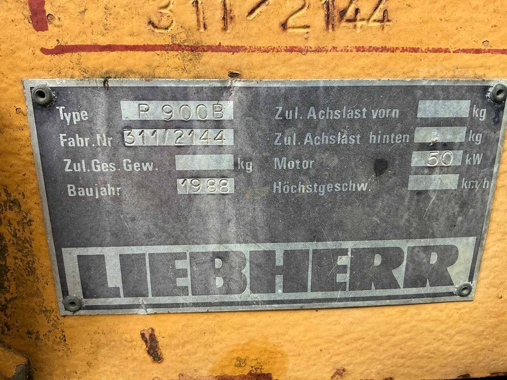 Crawler excavator Liebherr R900B Diesel 1988