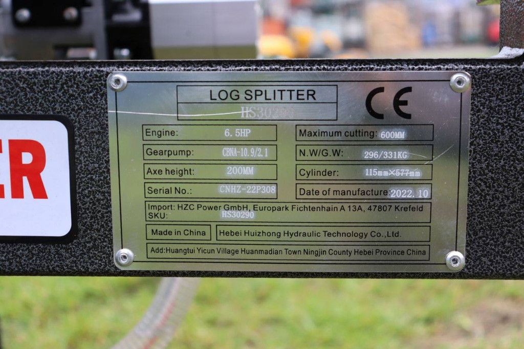 Log Splitter HZC Power HS30200 2022 New