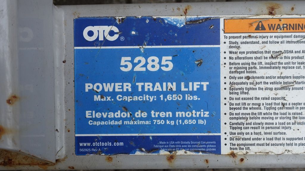 OTC 5285 Powertrain lift 750 Kg