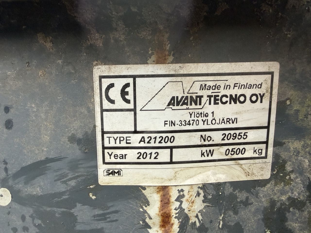 Avant mini kipper 1200kg lvm