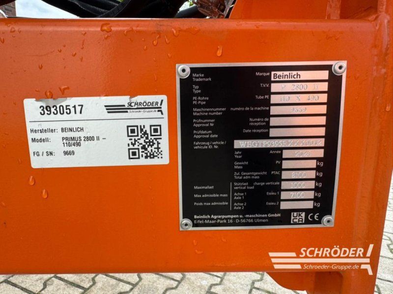 Beinlich PRIMUS 2800 II 110/490