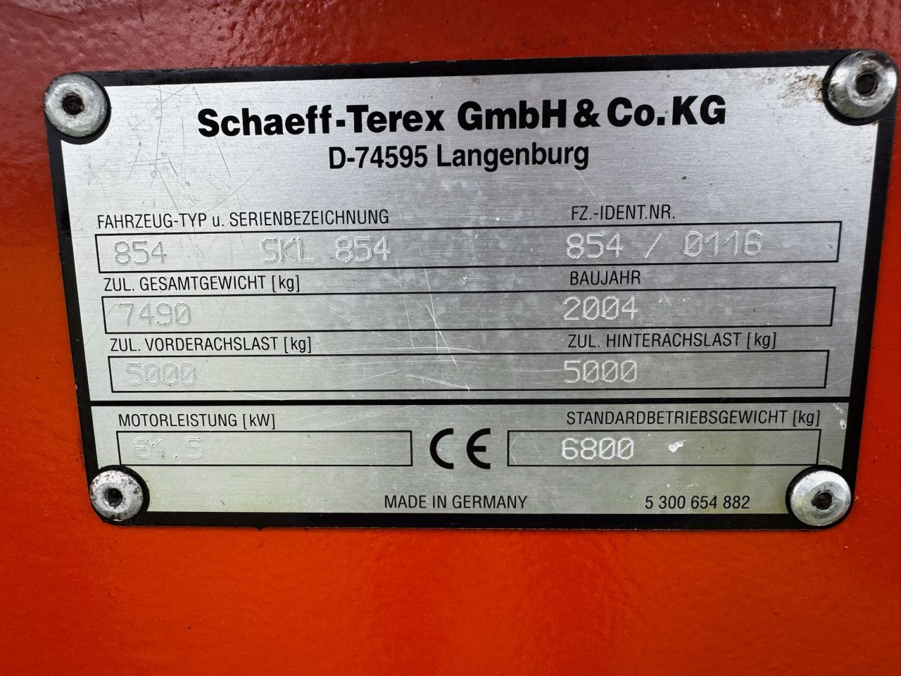 Shovel Schaeff Terex SKL 854 Atlas