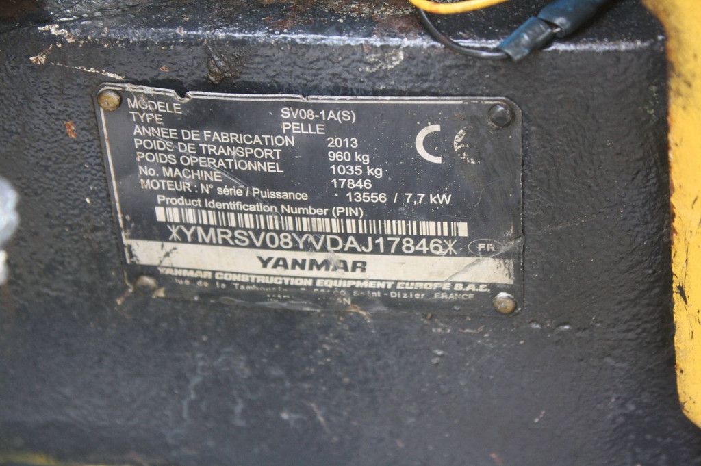 Minibagger Yanmar SV08-1AS Diesel 7,7 kW 2013