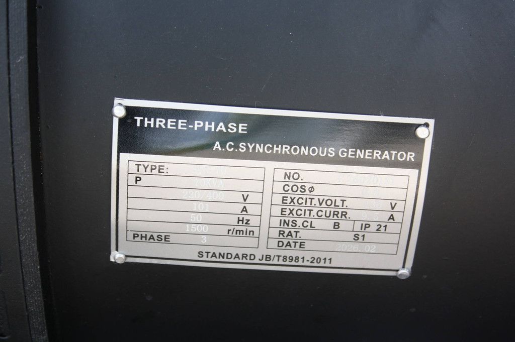 Generator Kawakenki KK70-III-SSS Diesel 70kVA 2026 New