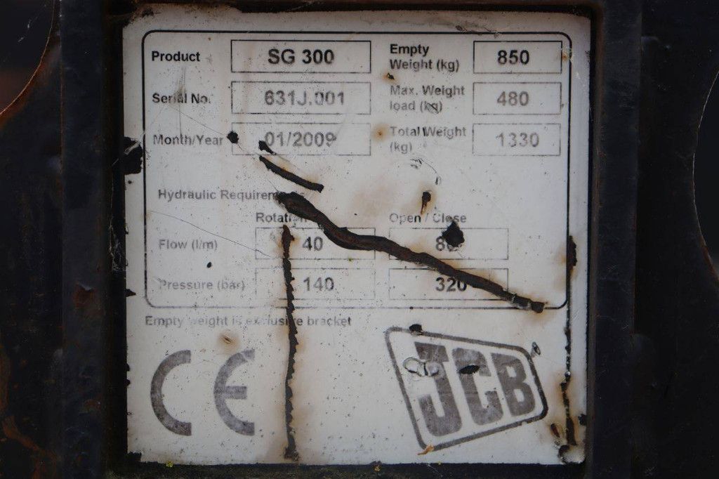 JCB SG 300 2009 Sorting Grab