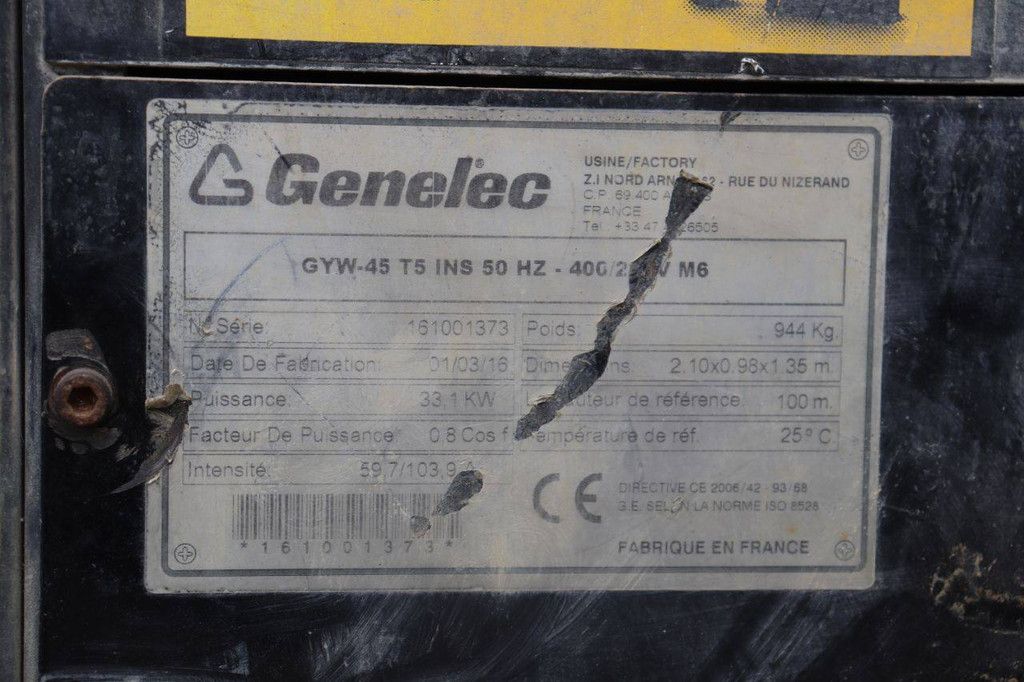 Generator Genelec GYW-45 T5 INS Diesel 2016 33kW