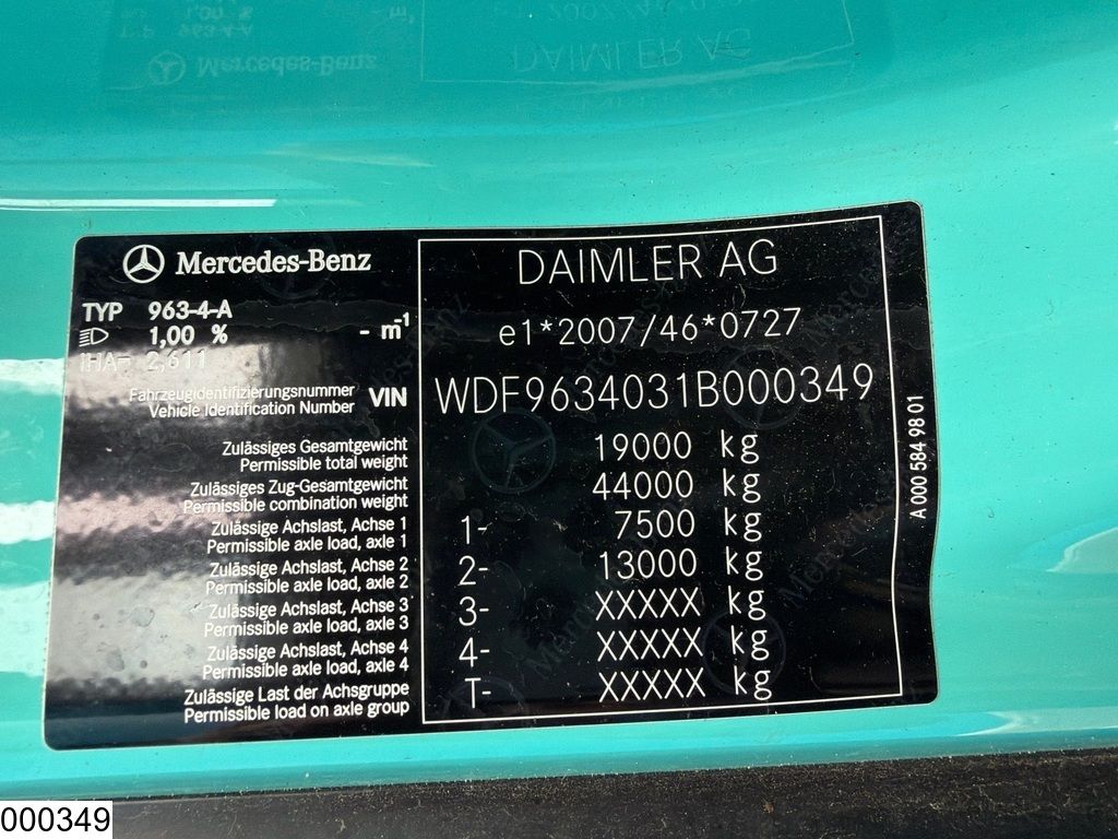 Mercedes Actros 1848 EURO 6, Retarder, PTO, Standairco