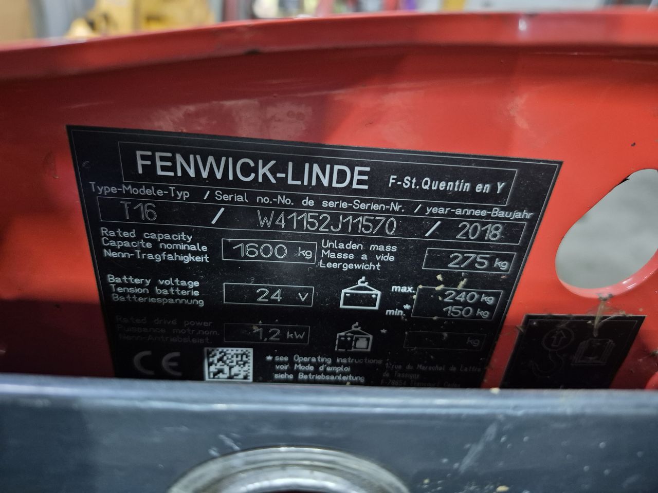 Linde T16 bj 2018 3157 uur