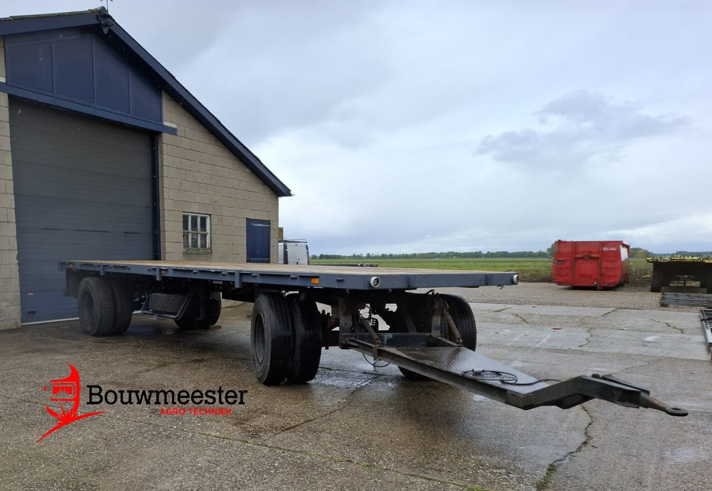 Bladgeveerde landbouwwagen a 8 meter te koop