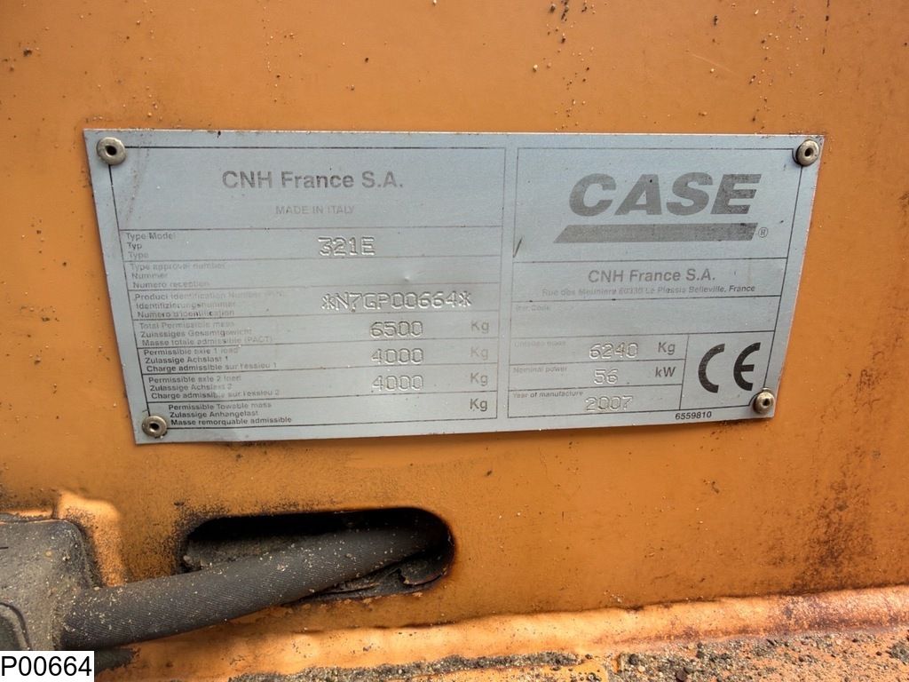 Case 321E 56 kw, 4x4, 3565 h