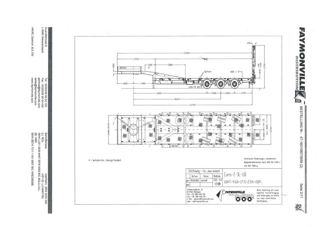 Faymonville Euromax 3-assige dieplader