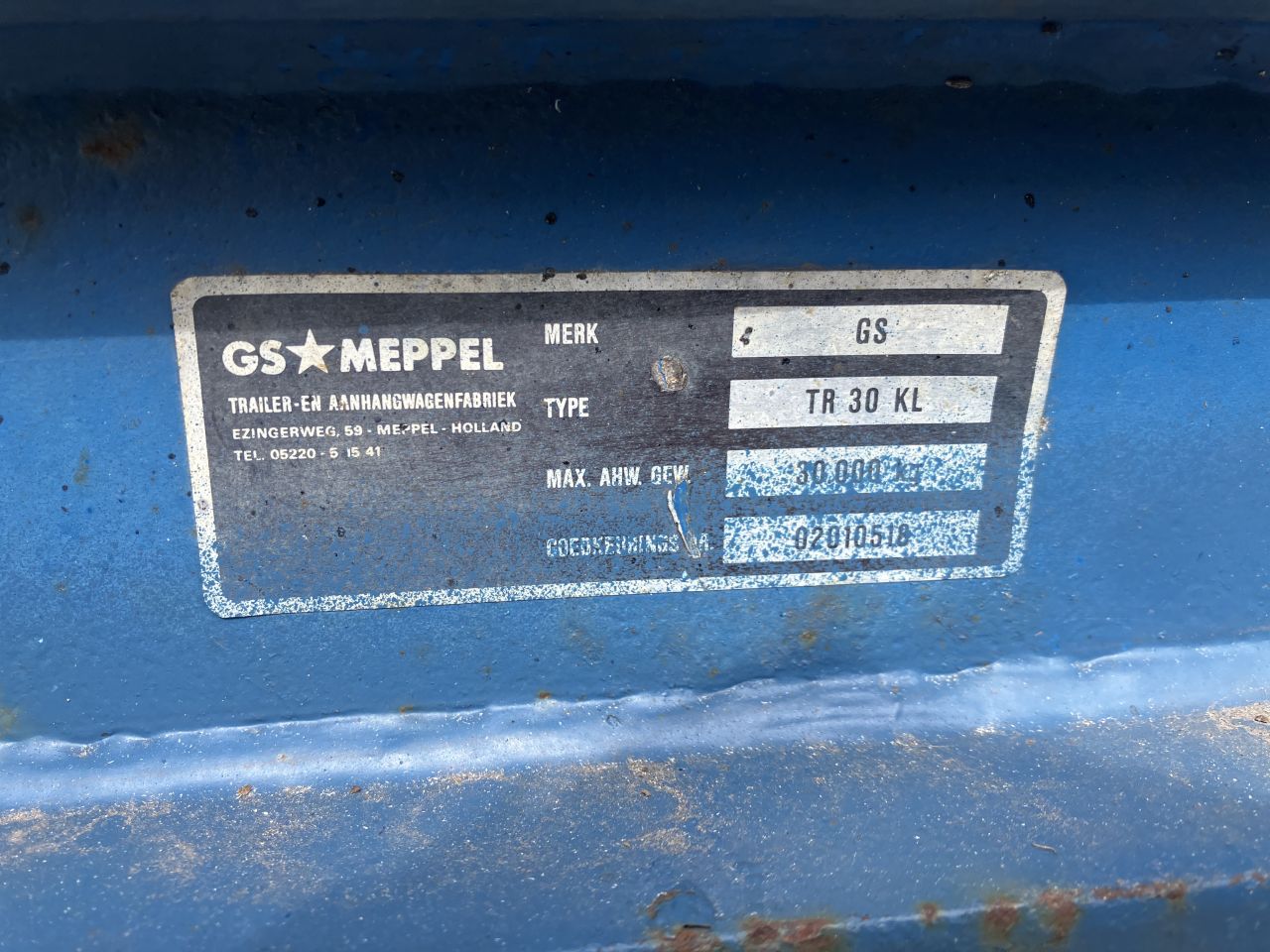 GS Meppel dieplader, aanhanger, trailer