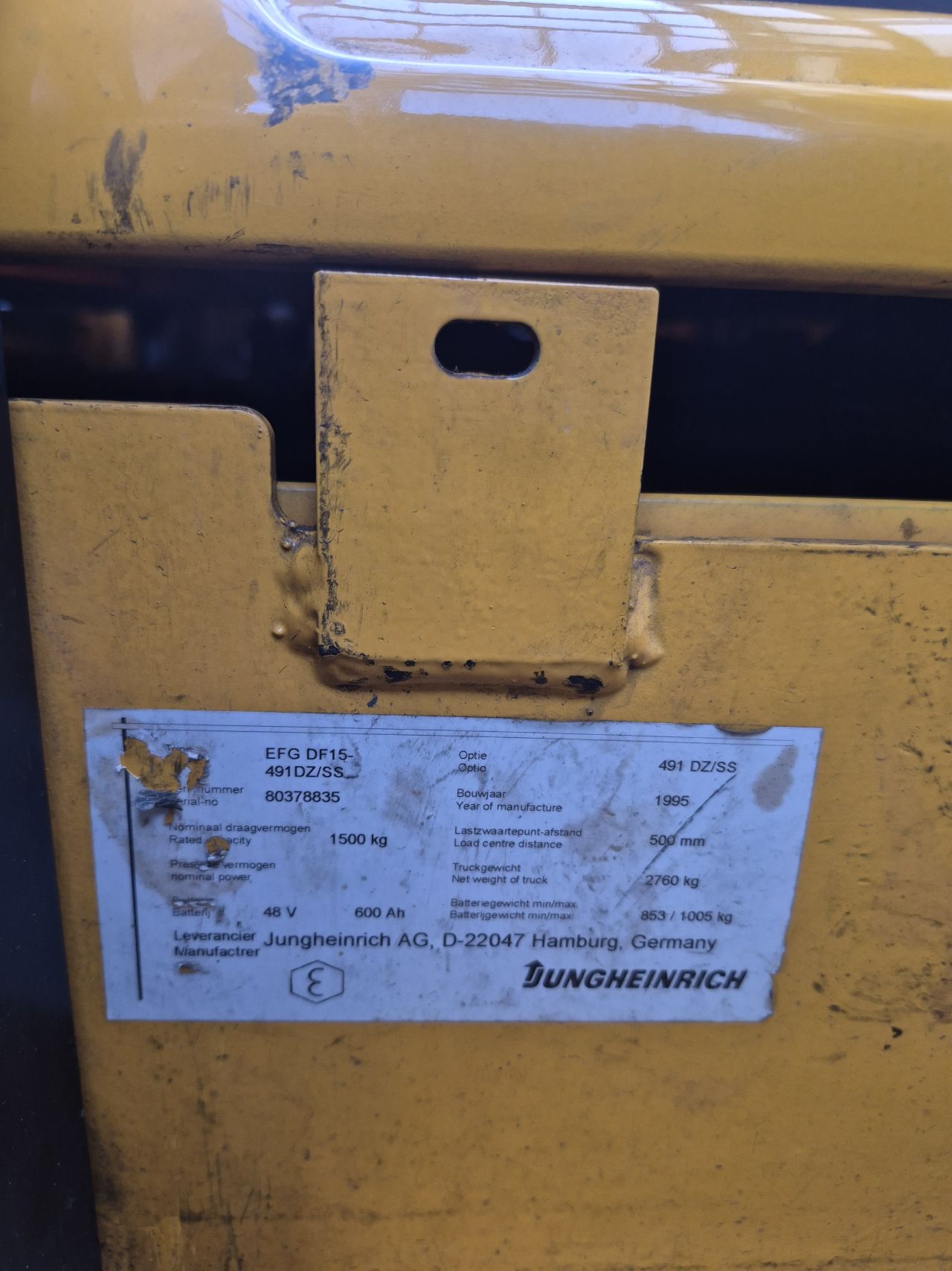 Jungheinrich EFG DF 15 triplex sideshift 4.940 mm