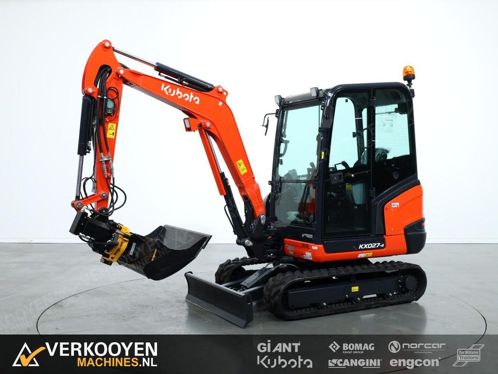 2026 Kubota KX027-4 Hi Spec + Engcon EC02 S30-S30 afneembaar ADV1296
