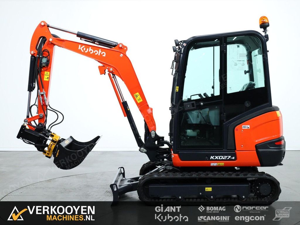 2026 Kubota KX027-4 Hi Spec + Engcon EC02 S30-S30 afneembaar ADV1296