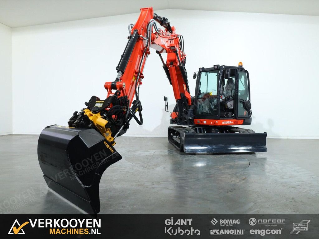 2026 Kubota KX085-5 2PC + Engcon EC209 S45 ADV1314