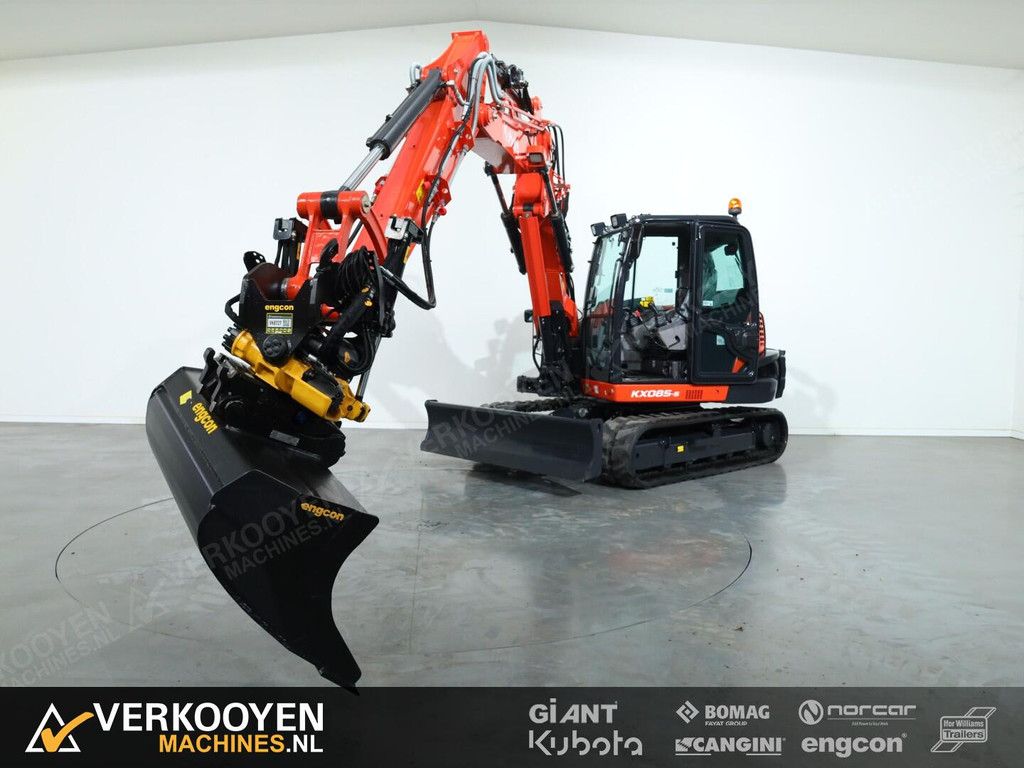 2026 Kubota KX085-5 2PC + Engcon EC209 S45 ADV1314