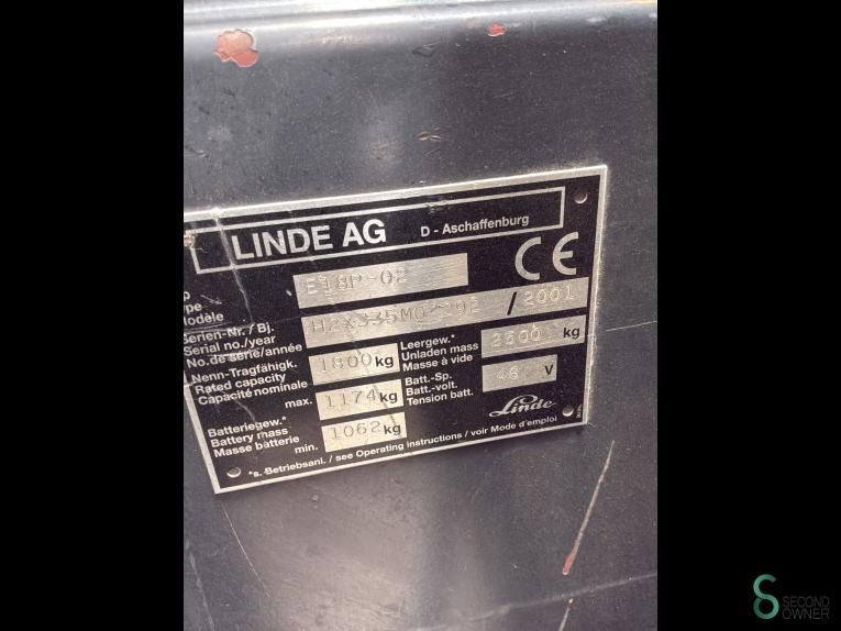 Forklifts Electric Linde E18P 2001
