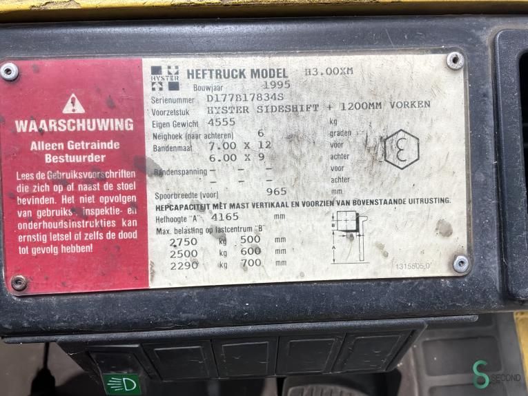 Forklifts Diesel Hyster H 3.00 XM 1995