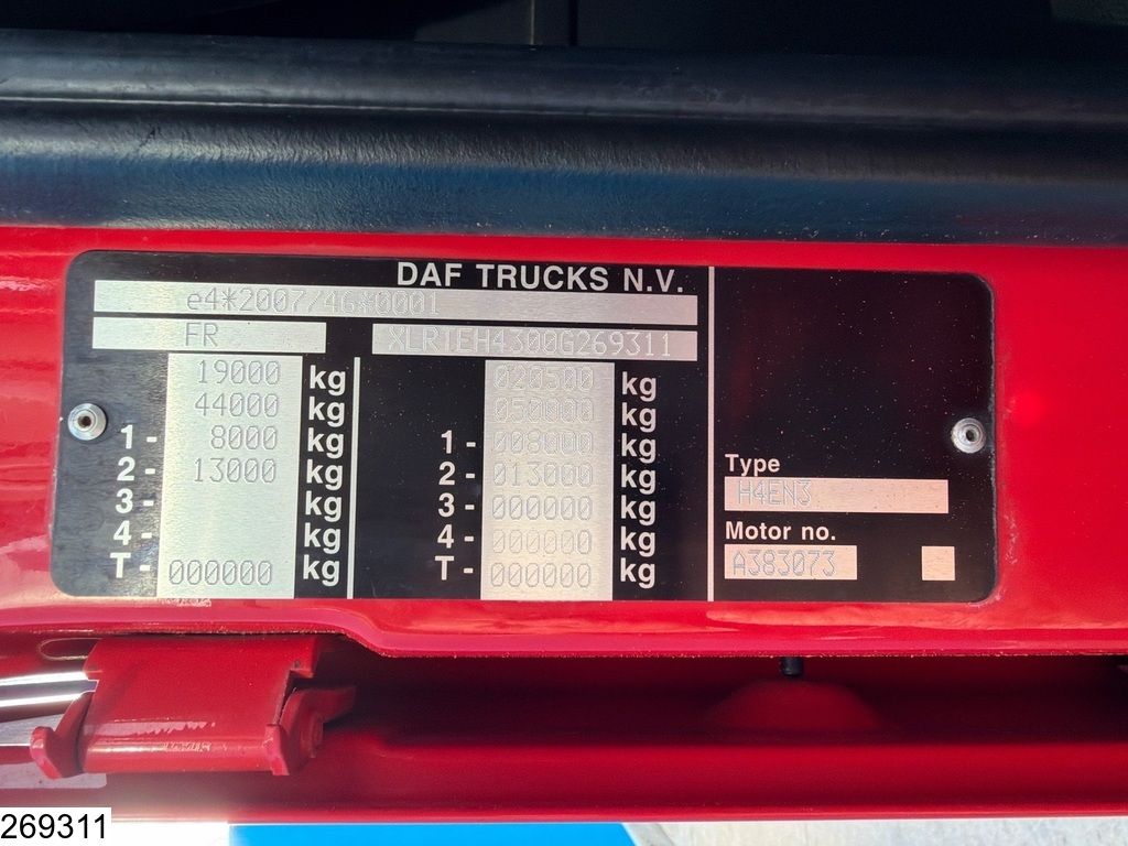 DAF XF 480 EURO 6, PTO, Standairco