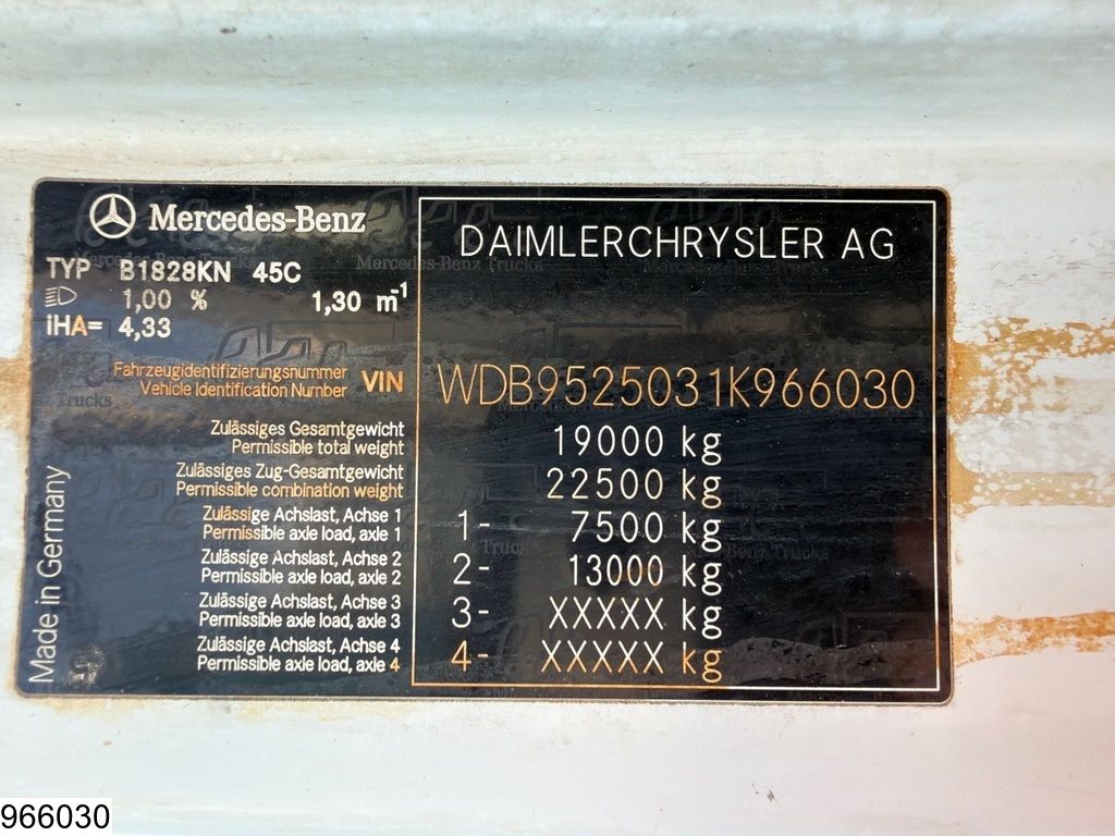 Mercedes Axor 1828 EURO 3, PTO, SCHWING
