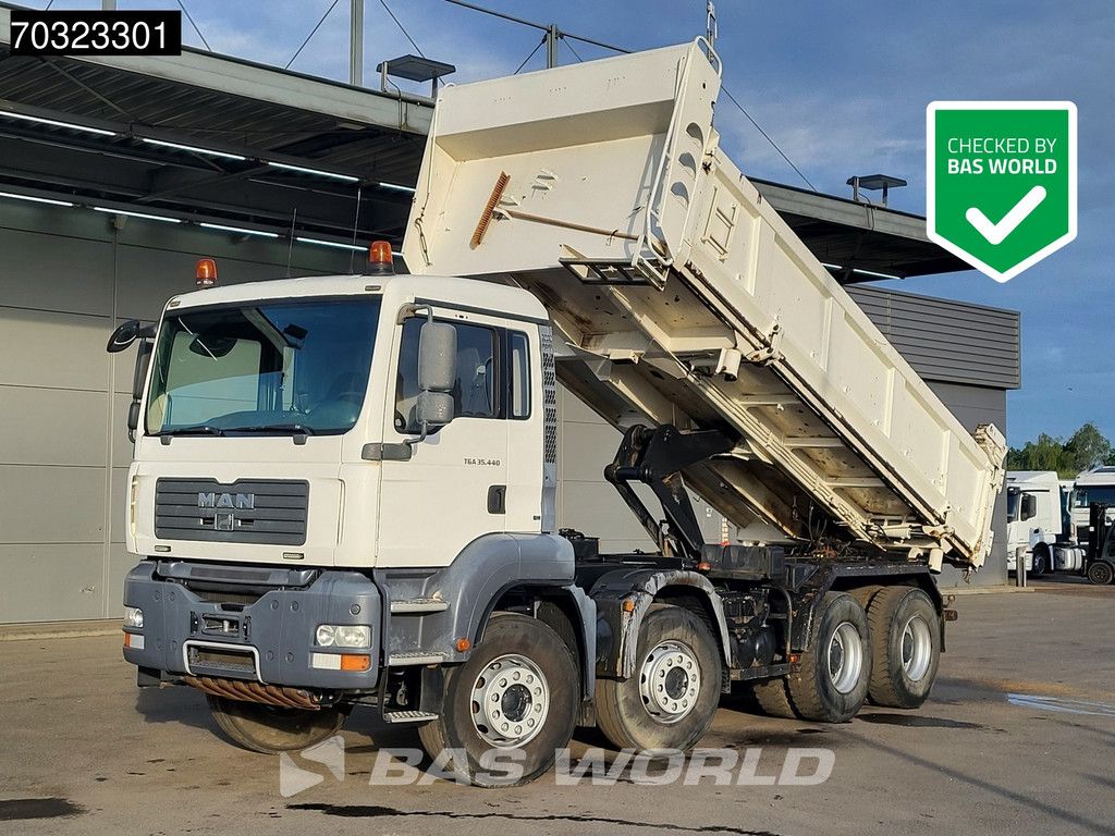 MAN TGA 35.440 8X4 12m3 tipper Steel suspension Manual Retarder Euro 4