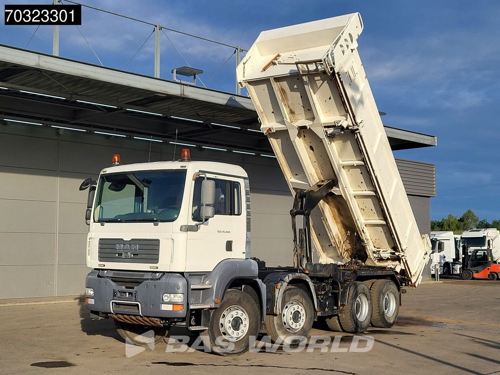MAN TGA 35.440 8X4 12m3 tipper Steel suspension Manual Retarder Euro 4
