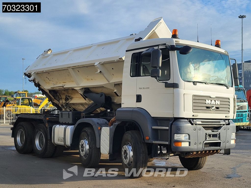 MAN TGA 35.440 8X4 12m3 tipper Steel suspension Manual Retarder Euro 4