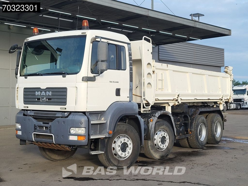 MAN TGA 35.440 8X4 12m3 tipper Steel suspension Manual Retarder Euro 4