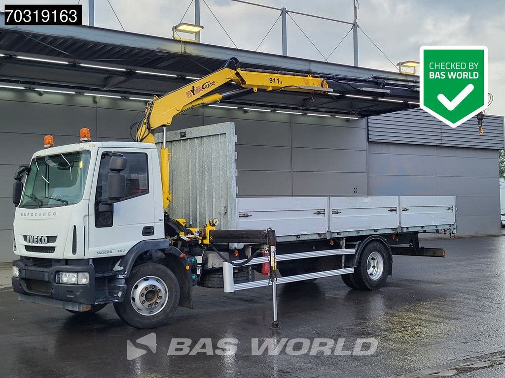 Iveco Eurocargo 160E280 4X2 Hyva V911 3S Crane Kran 750cm box Manual Euro 5