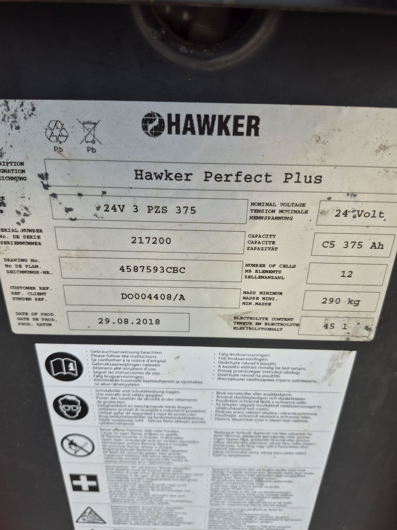 Linde T18 bj 2011 2585 uur accu bj 2018
