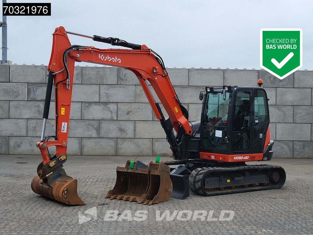 Kubota KX080 -4a2 A/C - 3 Buckets
