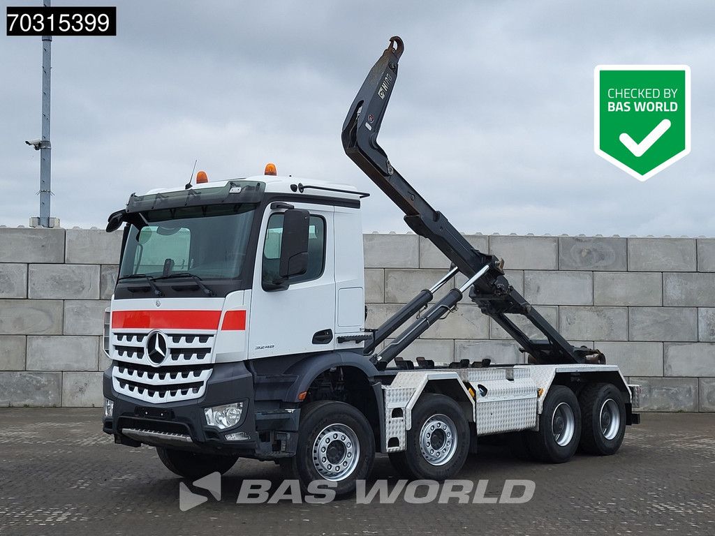 Mercedes Arocs 3248 8X4 HIAB XR26Z59S containersystem Big-Axle Steelsuspension Euro 6
