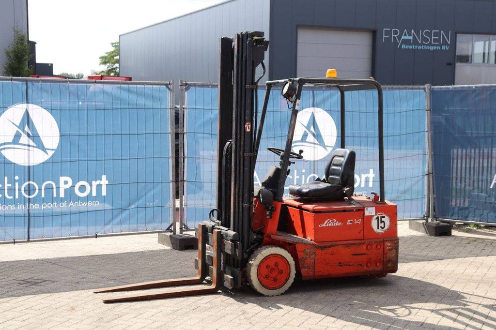 Linde E14 Electric Forklift 1400kg 3.5m 1994