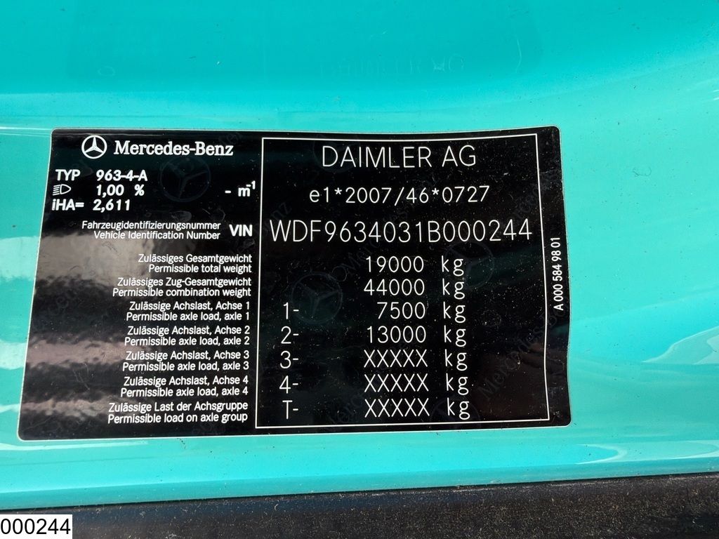 Mercedes Actros 1848 EURO 6, Retarder, PTO, Hydrauliek
