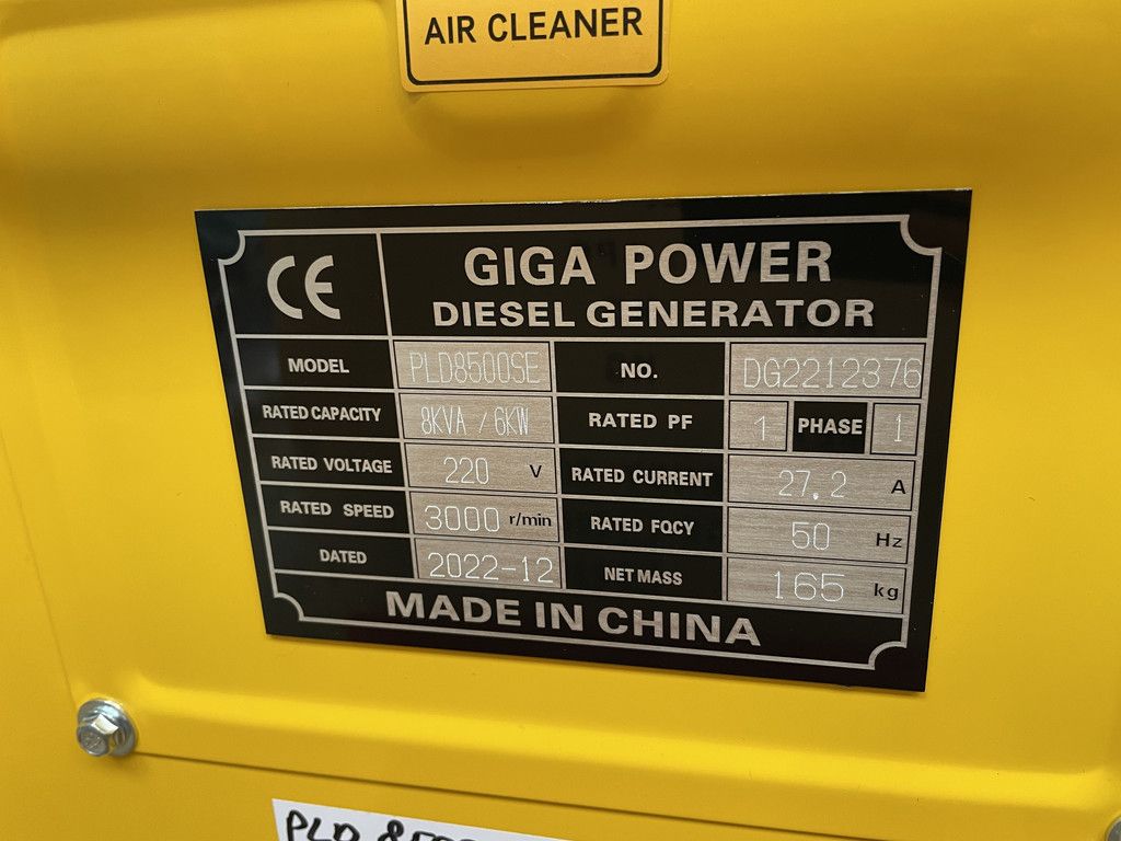 Giga power PLD8500SE 8 kVA silent generator