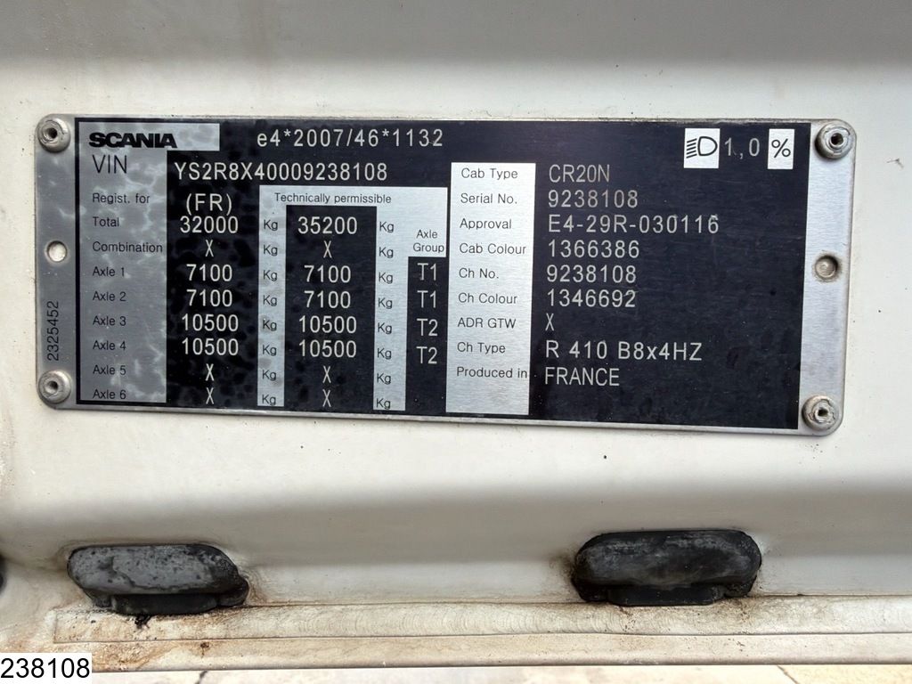 Scania R 410 XT 8x4, Schwing, Standairco