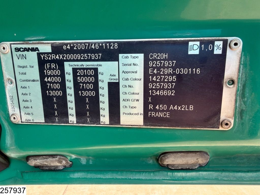 Scania R 450 EURO 6, Retarder, Standairco, Air-suspended